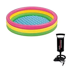 Tpz Summer Special 3 feet Inflatable Kid Swimming Pool with Air Pump, Bath tub, Water Pool for Kids (Multicolor)