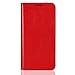 Produktbild DENDICO OnePlus 6 Hülle, Premium Flip Leder Brieftasche Handyhülle, Kartenfach/Standfunktion / Magnetverschluss Wallet Tasche Schutzhülle Anti-Shock Etui für Samsung OnePlus 6 - Rot