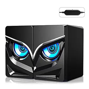 Tooarts TM125 V128 Mini USB 2.1 Stereo Sound Speaker Desktop Computer Subwoofer Home Low Frequency Amplifier for Phone Notebook Upgraded Version