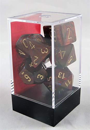 Preisvergleich Produktbild Chessex Scarab Blue-Blood / Gold Würfel Set Boxed