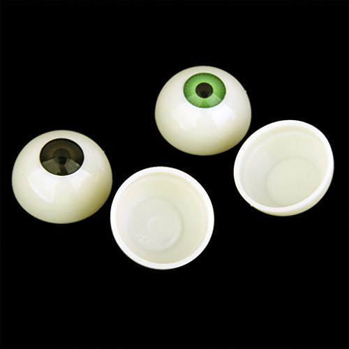 2 x Puppenaugen Augapfel Kunststoffaugen Puppen Augen Halloween Deko 30mm - 8