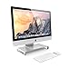 Produktbild SAVONGA ALUMINIUM und Holz Monitorständer mit 4x USB 3.0 Hub Erhöhung für Ihren Monitor Silber Weiß Farbe 40cm * 21cm * 4.4cm #SA6201S