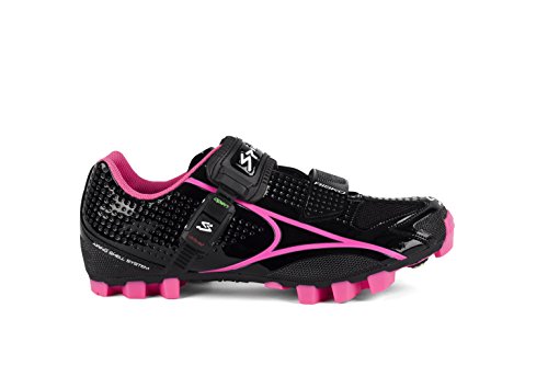 Spiuk Risko MTB Zapatillas, Unisex, Negro/Fucsia, 43