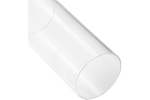 Unifizz Tube en plastique acrylique transparent rond rigide pour éclairage, modélisme, plomberie, travaux manuels - 66 mm x 70 mm (DI x DE x L)
