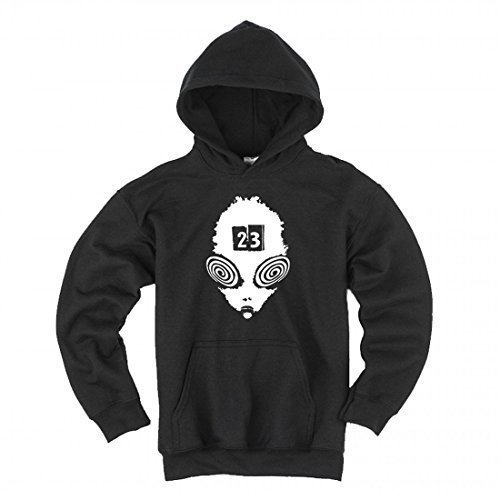 Wallshirt Felpa Cappuccio Alien Tekno Rave Party Autunnoinverno Unisex Xxl Nero - 