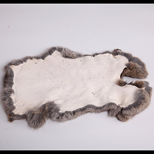 URSFUR Erstklassige Felle aus Kaninchen Echte Tierfell Kaninchenfell Kanin Hasenfell 18.5*11Inches - 4