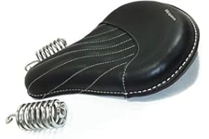 AEspares Convient pour selle avant en cuir Royal Enfield Classic 350 500 Noir