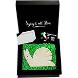 Handgemacht in Italien - Schnecke aus Stein - Elegante Geschenkbox und Nachrichtenkarte/Message Card in Englisch Inbegriffen - Altes und schönes italienisches Kalkstein mit Fragmenten aus Fossil - Symbol des Lebens Anerkennung, Heilung, Selbständigkeit, Geduld und Veränderung - einzigartiges Geschenk - Geschenke für Geburtstagsgeschenke Geburtstag Mama Mädchen Ruhestand Frauen Mann Jahre Jubiläum Tochter ältere Dame Freund Frau Großmutter Freundin cousine danke dankeschön einzug erzieherin