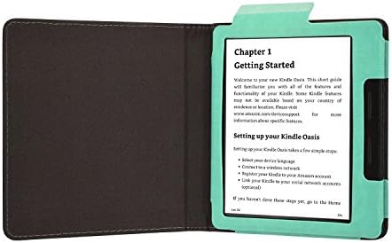 Kindle Oasis Case, Premium Smart Protective Leather Cover Case With Auto Wake &amp; Sleep Function for Amazon Kindle Oasis 2016 (Light Green)