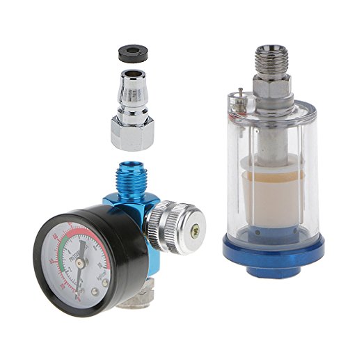 MagiDeal Spritzpistole Luftregler Messer & In-line Wasserfalle Filterwerkzeug 1/4 - 8