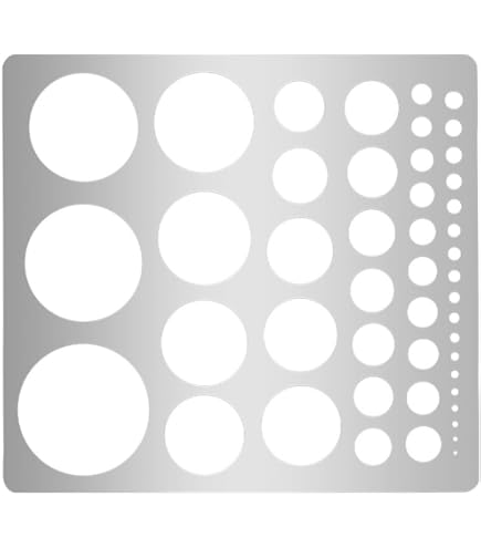 Disegna Cerchi 4 Gabarits De Dessin Géométriques - Cercles, Ovales, Triangles - Parfaits Pour L'école Et Le Bureau ! Fournitures Scolaires Geometrie