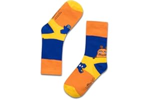 koaa Die Sendung mit der Maus – Maus & Elefant Color Block – Easy Socks Socken Unisex Kids und Erwachsene blau/gelb/orange