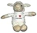 Produktbild Weiß Schaf Plüschtier mit T-shirt mit Aufschrift Ich liebe Rosana (Vorname/Zuname/Spitzname)