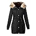 Produktbild VECDY Damen Winterjacke, Schwarzer Freitag Specials Frauen Jacke Mit Kapuze Winter Langer Mantel Größe Outwear Lässige Windjacke Warmer Mantel Sweatshirt Pullover Tops Modejacke