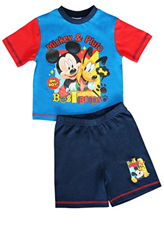 Toddlers Pyjamas Kids Baby Boy Disney Mickey Mouse Pjs Set Best Buds Size UK 18-24 Months
