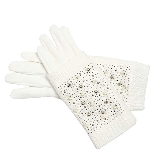 Preisvergleich Produktbild MCM Damen Handschuhe Gr. Einheitsgröße, weiß