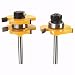 Produktbild Doradus 2pcs Nut & Feder Fräser Set 1/4 Zoll Schaft 3 Teeth T-Form Holz Fräser