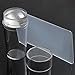 Demarkt Transparent Silicone DIY Nail Art Stamper Scraper Cap Stamping Manicure Print Tool Set of 2