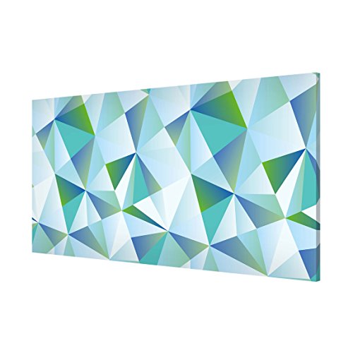 Apalis 108857 Magnettafel Vektormuster Memoboard Design Quer Metall Magnet Pinnwand Motiv Wand Stahl Küche Büro, 37 x 78 cm, türkis - 3