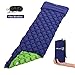 Produktbild TOPLUS Camping Isomatte Luftmatratzen 190 * 59 * 6CM Unisexe Outdoormatte Aufblasbare Schlafmatte Luftbett Strandmatte mit Kissen und Augenmaske,Navy blau und grün
