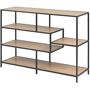 Pureday Regal Kaya - Metall Glas - Schwarz - Höhe ca. 80 cm: Amazon.de