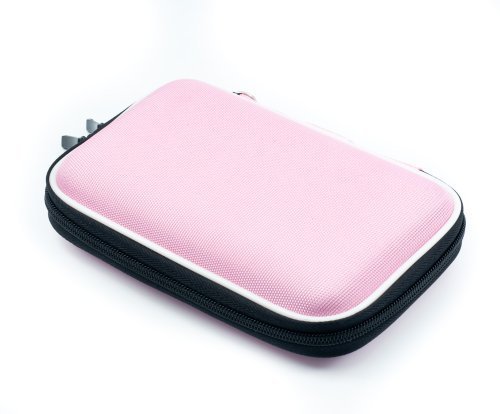 QUMOX 2.5 HDD Tasche Hartschale für tragbare Festplatte Case Doppelverschlus Rosa - 2