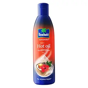 Parachute Advansed Ayurvedic Hot Oil,Warming Coconut Hair Oil,Frizz Free Hair, 300 ml