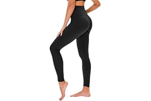 TNNZEET Leggings for Women UK, 1/3 Pack High Waisted Black Trousers Tummy Control for Gym Yoga