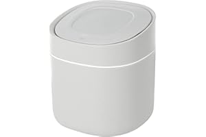 Gsrhzd Desktop-Mülleimer, Mini Süße Mülleimer, Tischmülleimer Mit Deckel, Tischabfalleimer, Papierkorb mit Deckel, für Zuhause Büro Wohnzimmer, Grau