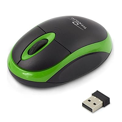 Titanum Souris PC sans Fil avec récepteur Radio USB (Petit & maniable, 3 Boutons, molette de défilement, 1000 dpi) Vert