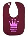 Personalised Princess Name Pink Crown Customise With Name Cute Unique Velcro Fastening Baby Bib
