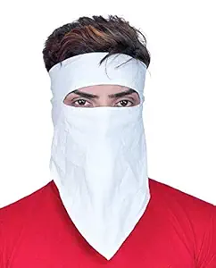 JK ENTERPRISE Cotton Reusable Face Mask (White, 1 Piece) for Unisex