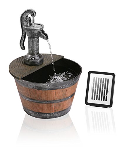 54cm Solarbrunnen 'Handpumpe und Bottich', Solaray