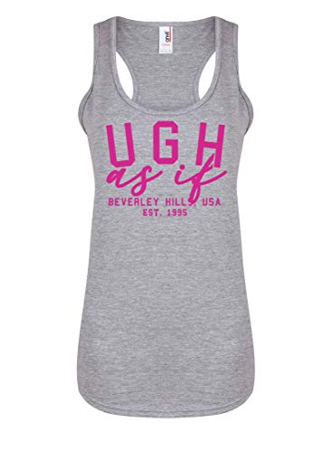 Womens Slogan Racerback Vest Top Ugh As If Light Grey