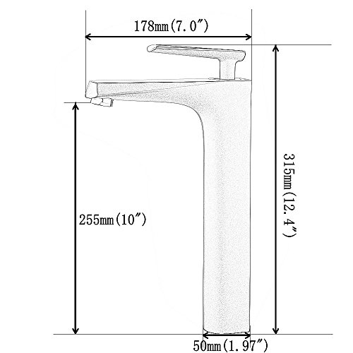 Beelee BL6780NH Wasserhahn Bad Weiß Waschbecken Mischbatterie für Badezimmer - 3
