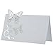 Produktbild ROSENICE 50 Stück Tischkarten Schmetterlings Blume Hochzeit Dekoration Tischdekoration Namenskarten Platzkarten