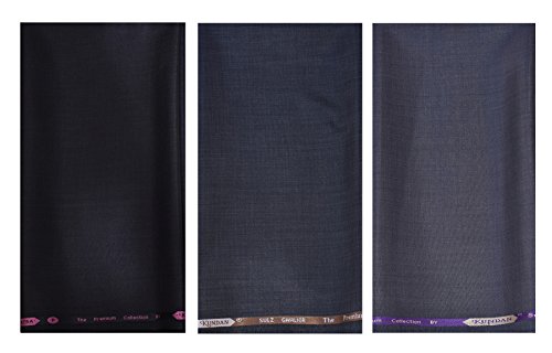KUNDAN SULZ GWALIOR Mens Unstitched Viscose Formal Trouser Fabric - Pack of 3 (Black) RS.899 (59.00% Off) - Amazon KUNDAN SULZ GWALIOR Mens Unstitched Viscose Formal Trouser Fabric - Pack of 3 (Black) RS.899 (59.00% Off) - Amazon