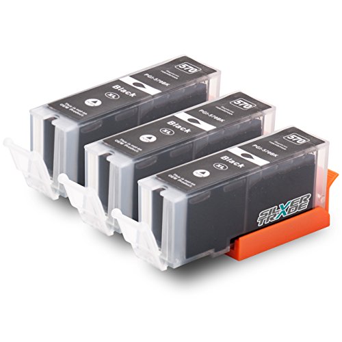 3 Druckerpatronen kompatibel zu Canon PGI-570XL schwarz mit CHIP & Füllstandsanzeige für Canon Pixma MG5750 MG5751 MG5752 MG5753 MG6850 MG6851 MG6852 MG6853 MG7750 MG7751 MG7752 MG7753 MG7752 MG7753