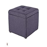 ClÁsico aspecto decorativo: Cubierto con ropa de cama premium, Este cofre de almacenamiento de información es muy fácil de limpiar con paño húmedo; mesa de empenachado botón con doble costura trae estilo a su habitación