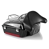 Maletín de viaje grande para guardar el equipaje para la excursión de un día o para la excursión más larga. El estilo de crucero estilizado también asegura una conversión visual de la motocicleta.