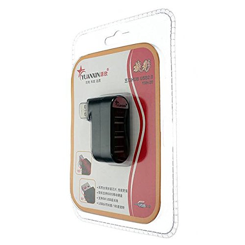 SAWAKE USB 2.0 Hub Verteiler 3 Ports Highspeed 180° drehbar Splitter Für Laptop Notebook PC Computer - 8