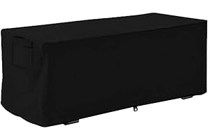 Broco Premium Garden Storage Box Cover Waterproof UV Outdoor deck Box Cover Storage Box Cover Black (123x62x55cm)