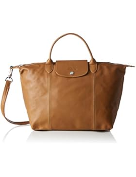 Longchamp Damen Le Pliage Cuir Henkeltasche, 17 x 28 x 32 cm