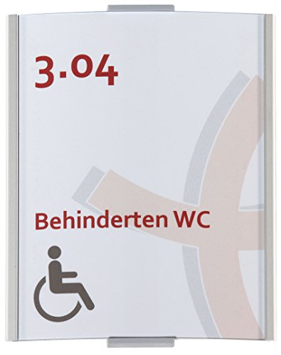 Preisvergleich Produktbild Frankfurt Türschild DIN A6 / 148x120 mm / Aluminium silber / inkl. entspiegelter Abdeckung / Türschild / Büroschild