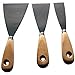 Produktbild TrAdE shop Traesio Set 3pz. Schaber Spatel Queues in Eisen Griff Holz Basteln Eisenwaren