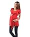 The Essential One - Short Sleeve wrap tie Nursing top - Medium (12-14) - Red - EOM3