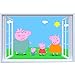 Produktbild JUNMAONO Peppa Pig Wandtattoo/Wandaufkleber/Wall Poster/PVC Wandbild Dekor Vinyl Aufkleber/Wandfarbe Aufkleber/Decals/Wand Zeitung/Wandbild Aufkleber/Wand Poster/Wandgemälde (13)
