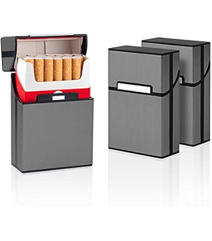 Coney XL Big Cigarette Case Pusch Up Jumping D-BOX Cigarette Case Box  Plastic Metallic Up To 20 Cigarettes : Amazon.de: Fashion