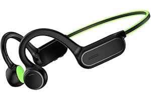 Hiteblaz Air Conduction Headphones Bluetooth, Wireless Open Ear Headphones, Sports Earphones with Mic, Running Headset, Waterproof Cordless Earbuds for Hiking Cycling(Green)