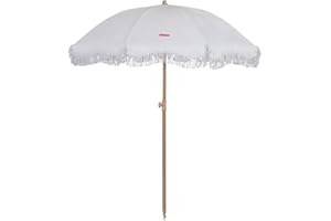 Flamingueo Ombrellone da Spiaggia, Giardino, Piscina, Altezza e Orientamento Regolabile, Protezione UPF 50+, Poliestere, Borsa per il Trasporto, 210 x 180 cm